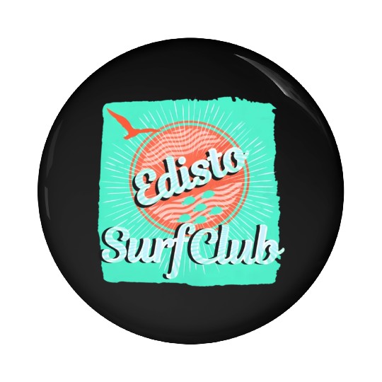 Edisto Beach South Carolina Family Vacation Surfer Pin Buttons