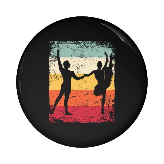 Ballet Dance Couple Vintage Ballerina Pin Buttons