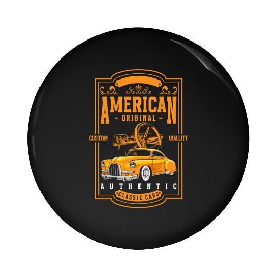 Car Retro Car Mechanic Sports Car Pin Buttons