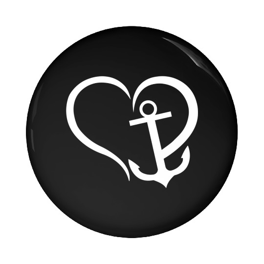 Preppy Nautical Anchor For Sailors Boaters Pin Buttons