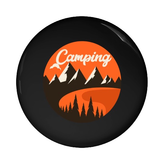 Happy Camper Camping Pin Buttons