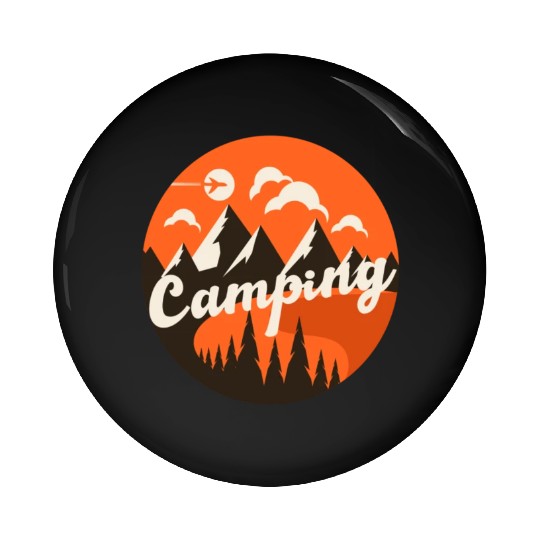 Happy Camper Camping Pin Buttons
