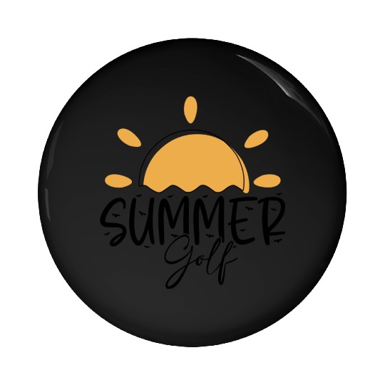 Yellow Summer Golf Pin Buttons