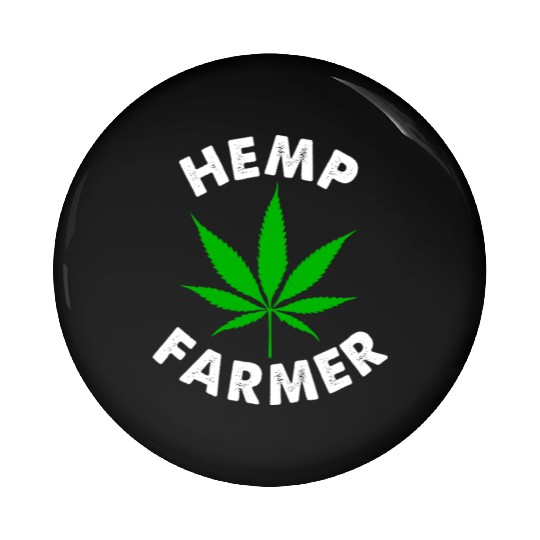 Hemp Farmer Green Leaf Pin Buttons