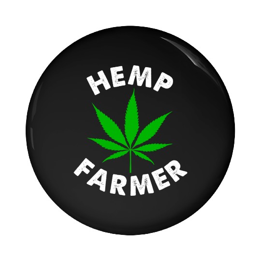 Hemp Farmer Green Leaf Pin Buttons