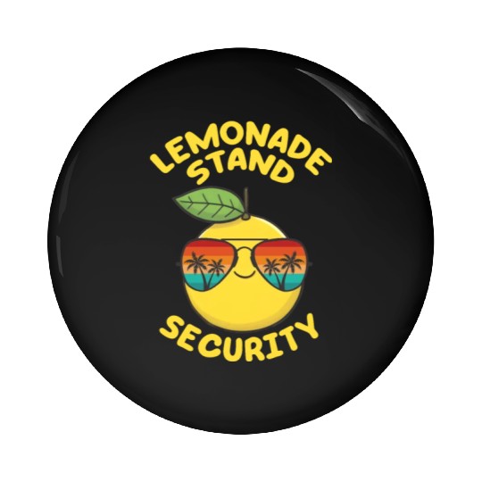 Lemonade Stand Security Cute Lemon Summer Pin Buttons