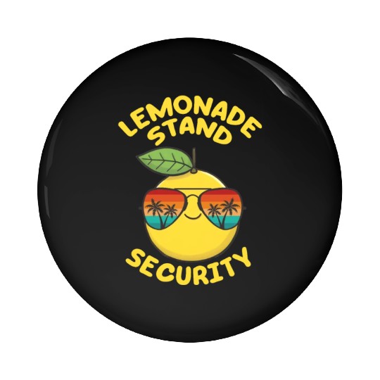 Lemonade Stand Security Cute Lemon Summer Pin Buttons