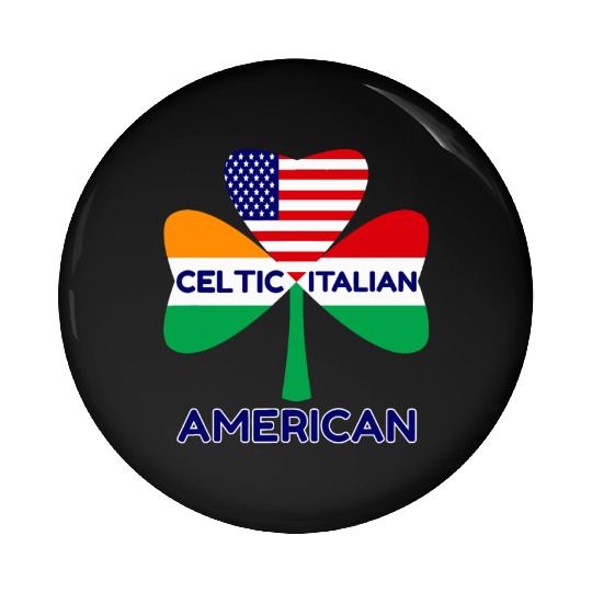 Irish Italian American Flag And Celtic Shamrock Pr Pin Buttons