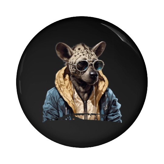 Street Style Spotted Hyena | Hyena Lovers Pin Buttons