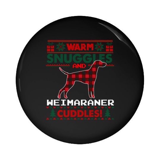 Weimaraner Dog Pajama Ugly Pin Buttons