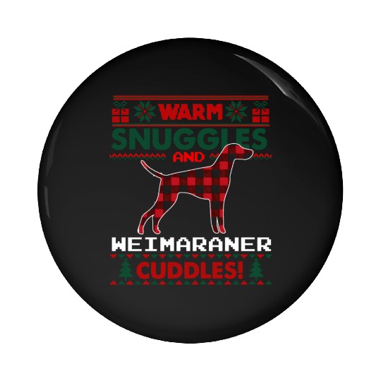 Weimaraner Dog Pajama Ugly Pin Buttons