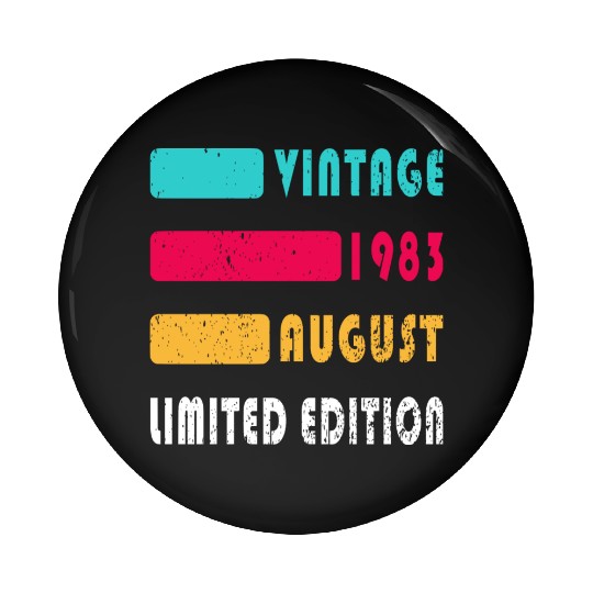 august 1983 Anniversary august 1983 august Pin Buttons