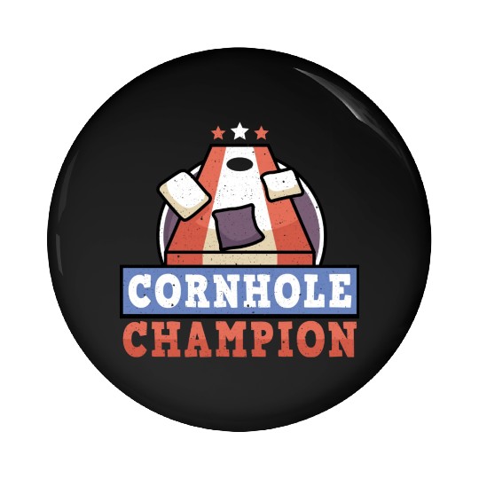 Grunge Cornhole Champion Bean Bag Lover Pin Buttons