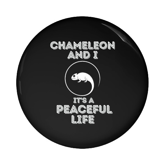 Chameleon and I, It's a Peaceful Life Pin Buttons
