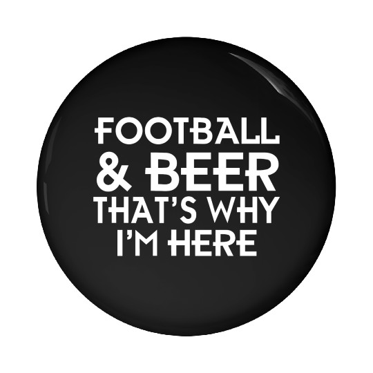 Football And Beer Day Football Fan Gift Sunday Fun Pin Buttons