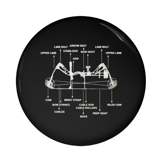 Outdoor Hunting Arch Anatomy Bow Arrow Target Pin Buttons