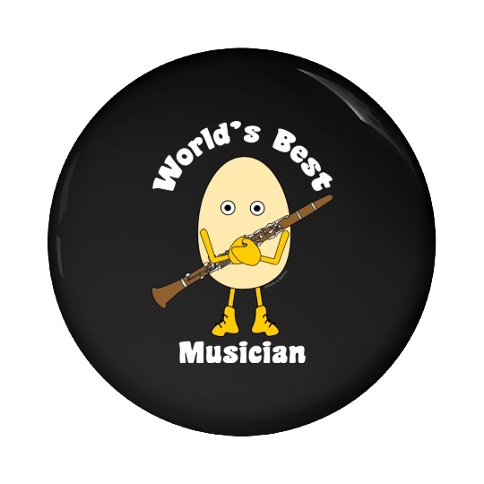 World s Best Clarinet Musician White Text Pin Buttons