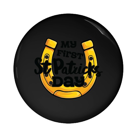 My First Saint Patricks Day Horseshoe Pin Buttons
