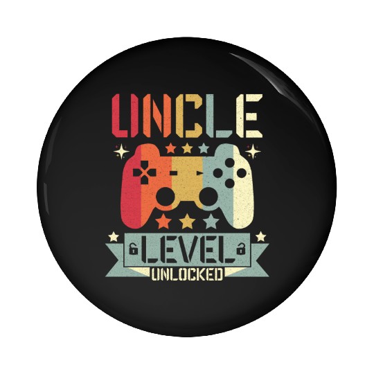 UNCLE LEVEL UNLOCKED Pin Buttons