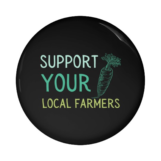 Support Local Farmers Carrot Pin Buttons