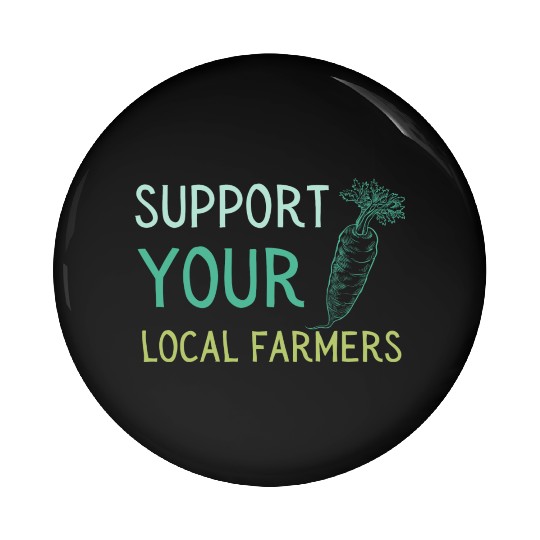 Support Local Farmers Carrot Pin Buttons