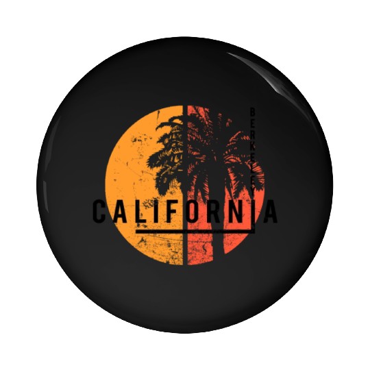 Berkeley California Cool Native Palm Tree Pin Buttons