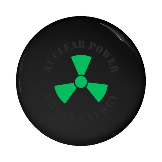 Nuclear Power Green Energy Pin Buttons