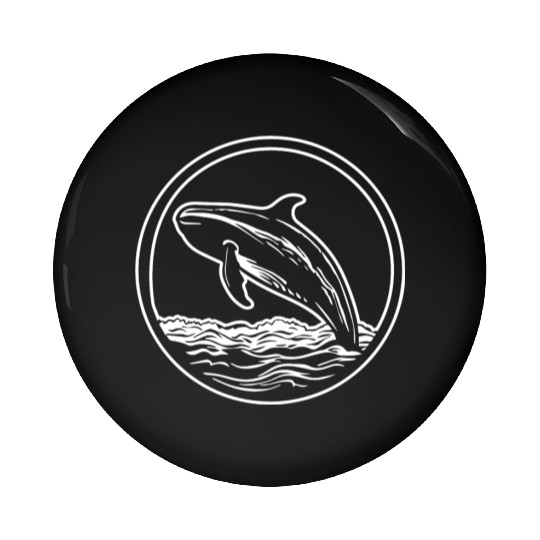 Whale Ocean Marine Pin Buttons