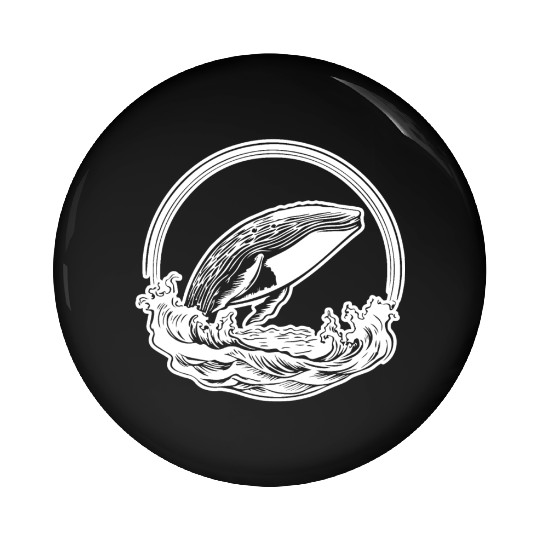 Whale Ocean Marine Pin Buttons
