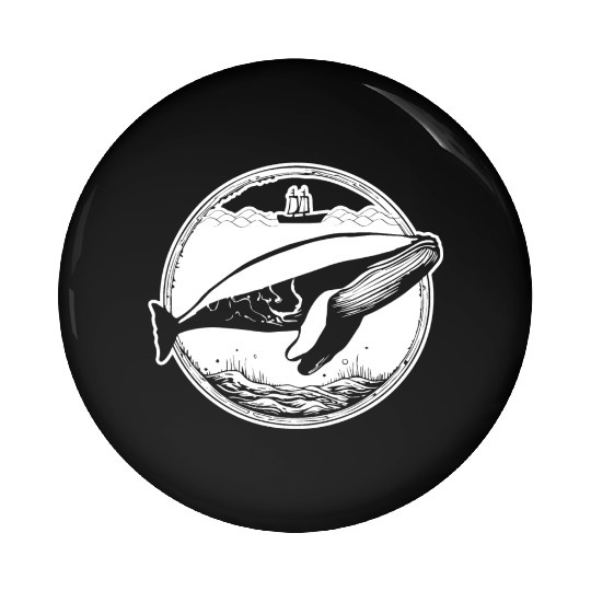 Whale Ocean Marine Pin Buttons