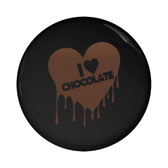 I Love Chocolate Candy Heart Lover Pin Buttons