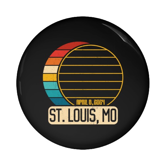 Total Solar Eclipse Missouri St. Louis EclipseSt. Pin Buttons