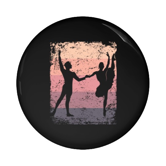 Ballet Dance Couple Vintage Ballerina Pin Buttons