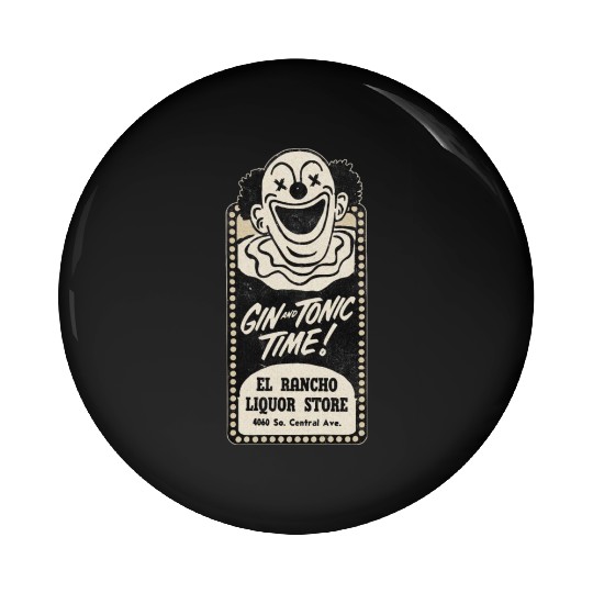 Vintage Clown Liquor Store South Central Pin Buttons