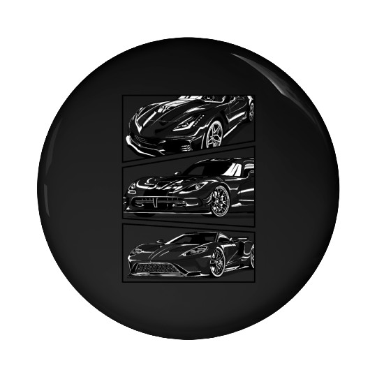 Fancy Super fast Car Pin Buttons