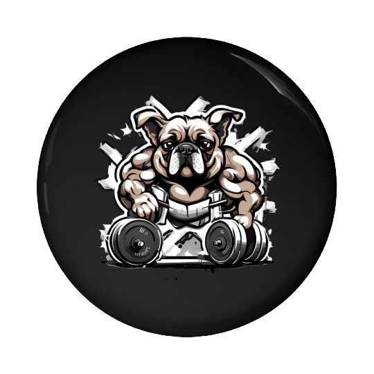 Elevate your workout game with our 'Gym Beast' Pin Buttons