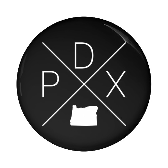 Portland Cross White Portland Oregon Pin Buttons