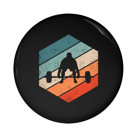 Cool Gym Clothing Retro Style Bodybuilding Pin Buttons