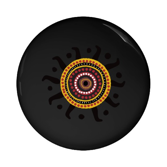 Aboriginal Sun Pin Buttons