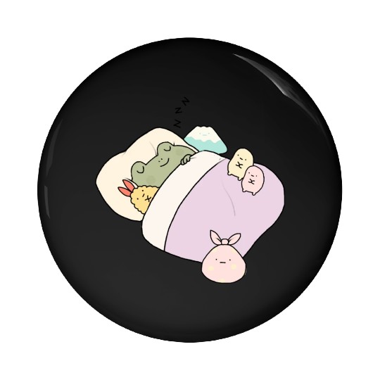 Sleepy Frog With Friends Pin Buttons