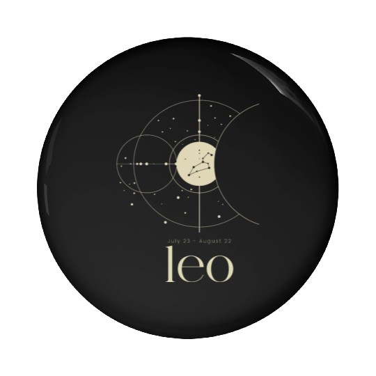 Minimalist Leo Lion Zodiac Constellation Astrology Pin Buttons