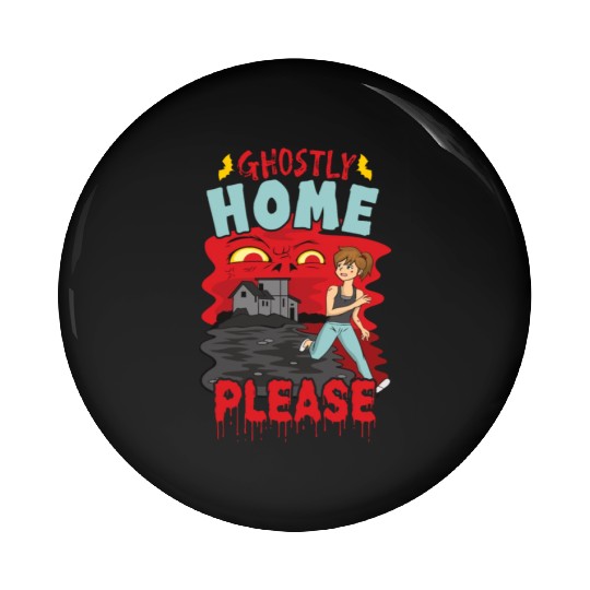 Horror Paranormal Haunted House Spooky Halloween Pin Buttons