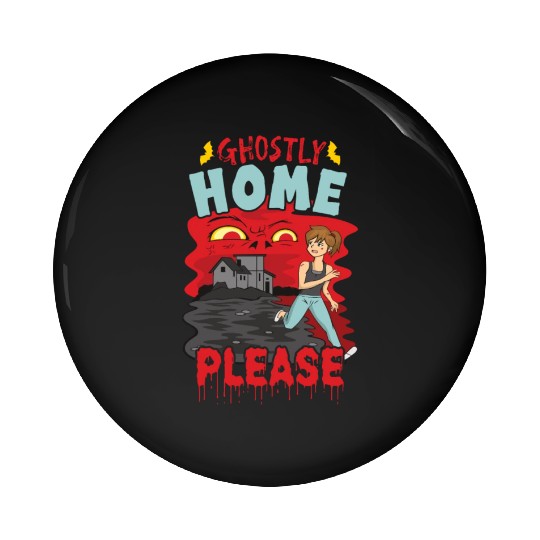 Horror Paranormal Haunted House Spooky Halloween Pin Buttons