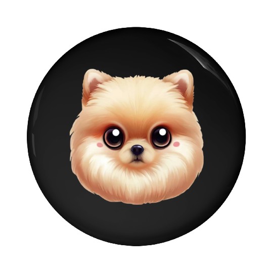 Playful Pomeranian Artwork Pin Buttons