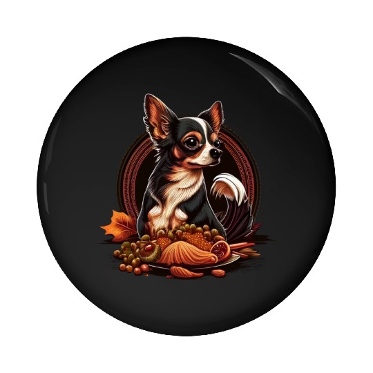 Chihuahua | Thanksgiving Day Farmer Food Autumn Pin Buttons