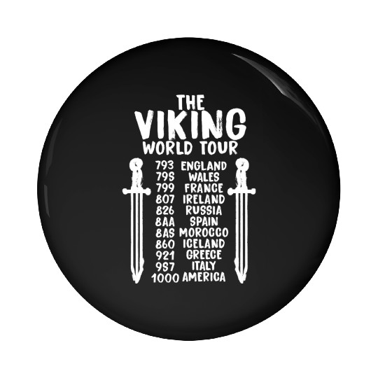 The Viking World Tour Pin Buttons