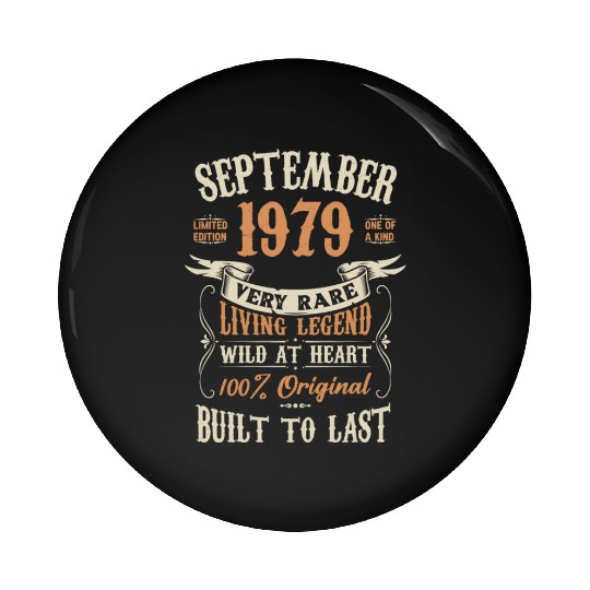 September 1979 Birthday Surprise Pin Buttons