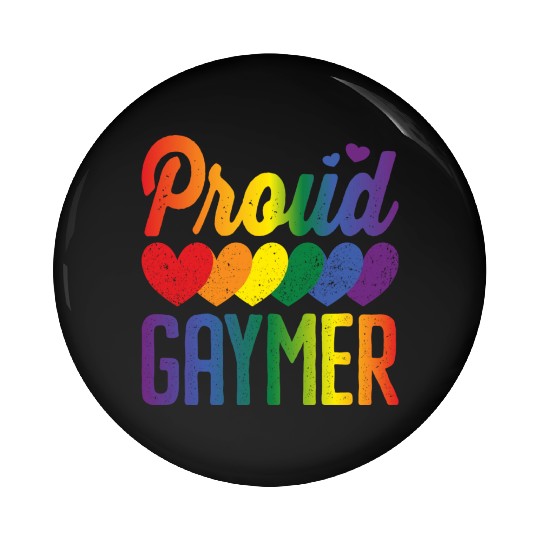 Proud Gaymer Gay Pride Lesbian Rainbow Flag Pin Buttons