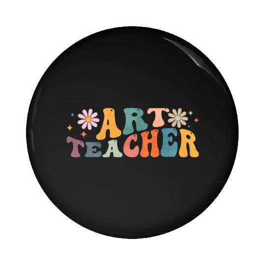 Groovy Art Teacher Artist Artistic Teaching Pin Buttons