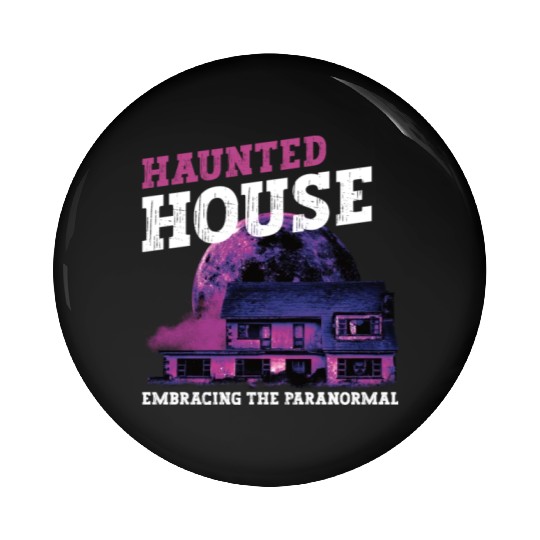 Horror Paranormal Haunted House Spooky Halloween Pin Buttons